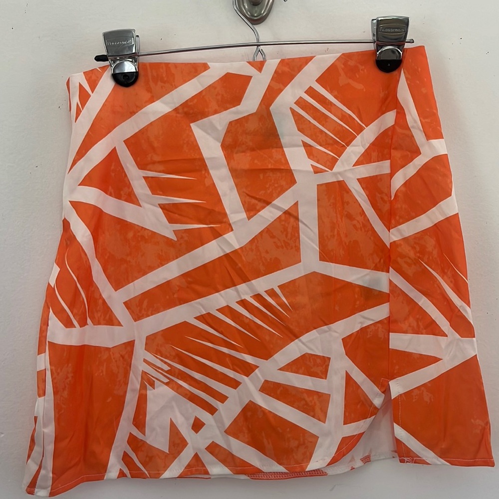 NWOT Orange Floral Skirt